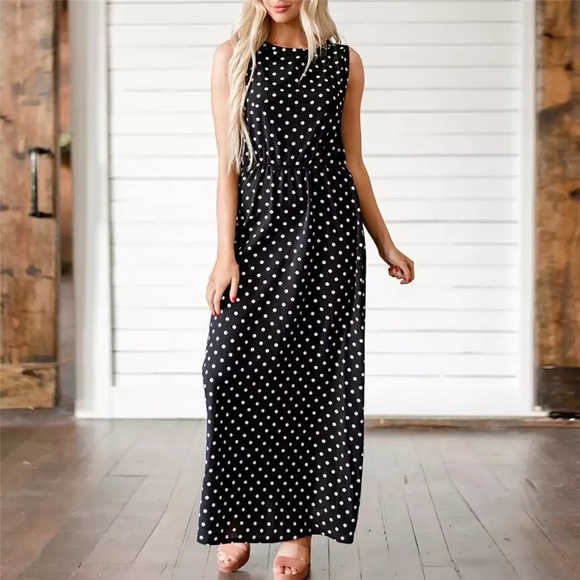 Polka-dot Maxi Dress - Picture 2 of 6